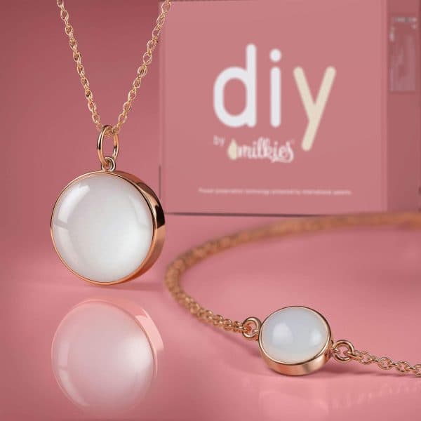 DIY Breast milk Box – Set: 18mm Necklace "Circle of Life" + Bracelet