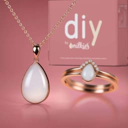 DIY Breast milk Box – Set: Necklace "Together" + Droplet Ring - thumbnail 1